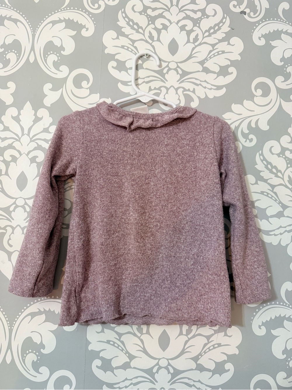 💫10/$25 • Zara Girls' Long-Sleeve Ruffle Neck Top - Mauve